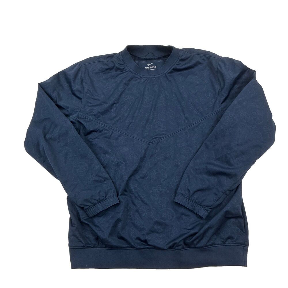 Nike Shield Pullover Mens Medium Blue Windbreaker CK3771-451
